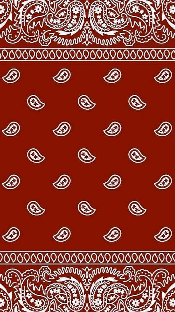Download Blood Gang Red Paisleys Pattern Wallpaper 