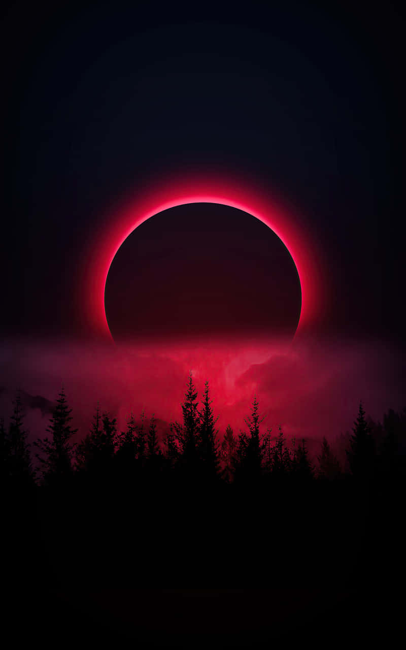 Witness The Beauty Of A Blood Moon Wallpaper