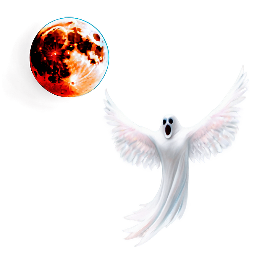 Blood Moon And Ghost Png 06112024 PNG