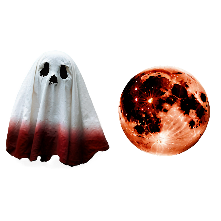 Blood Moon And Ghost Png 06112024 PNG