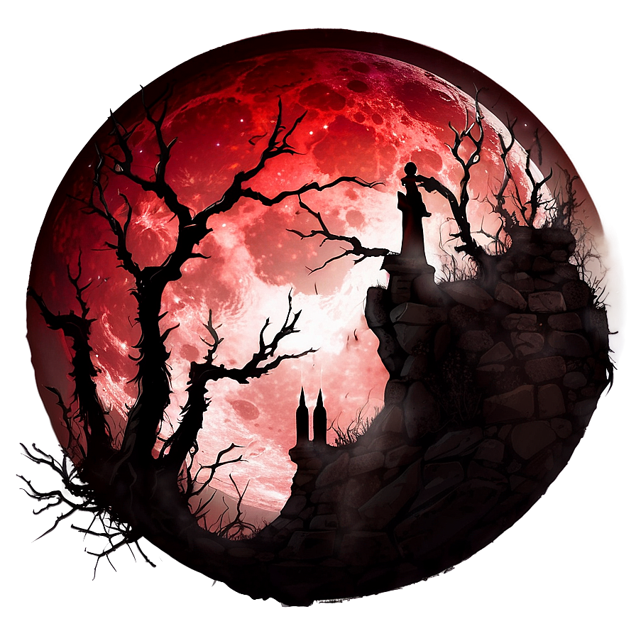 Blood Moon Dark Fantasy Png 06112024 PNG