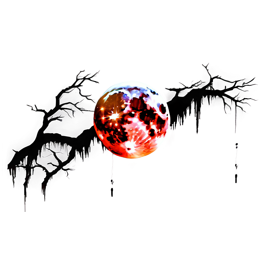 Blood Moon Halloween Night Png 2 PNG