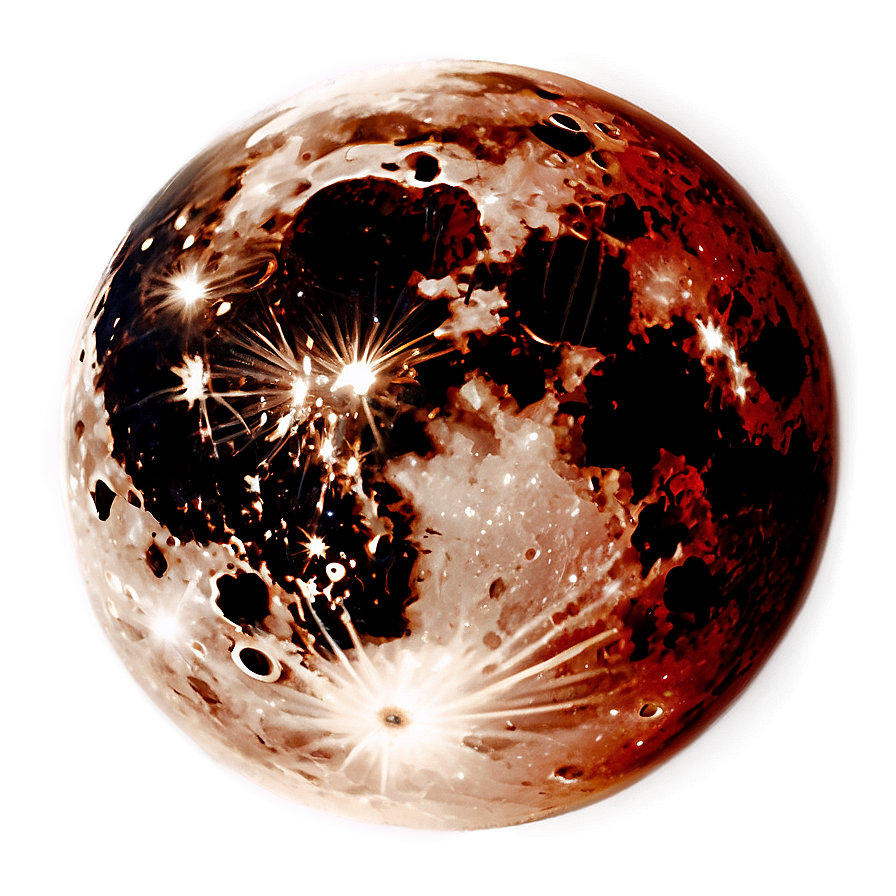 Blood Moon In Dark Sky Png 06112024 PNG