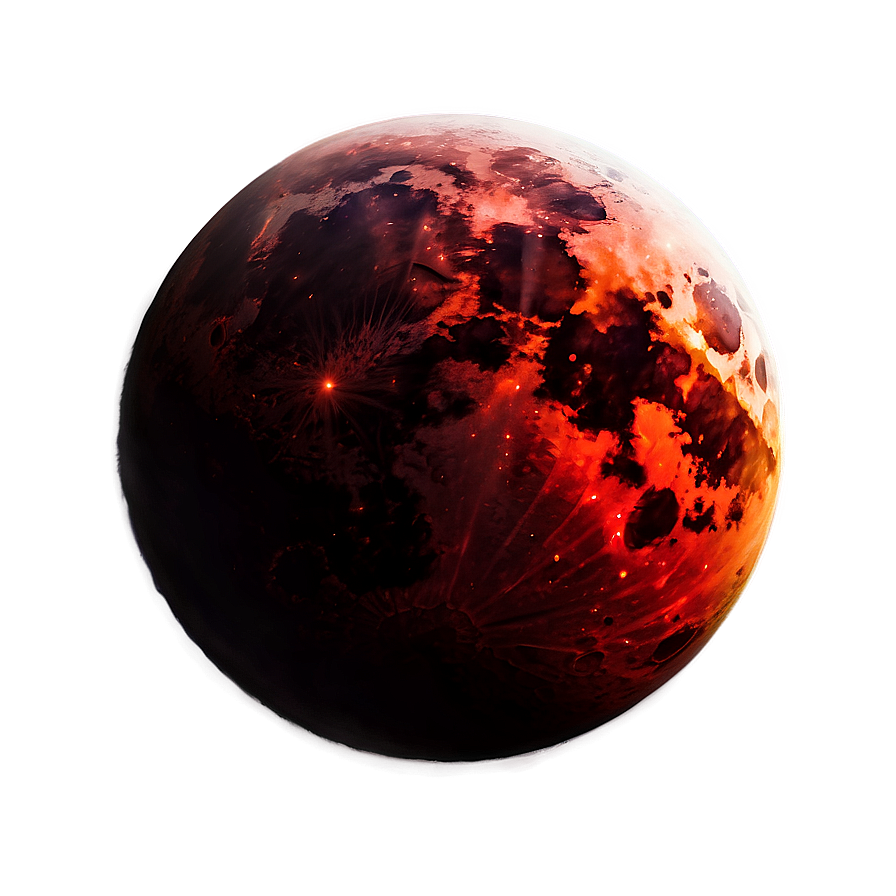 Blood Moon In Dark Sky Png 31 PNG