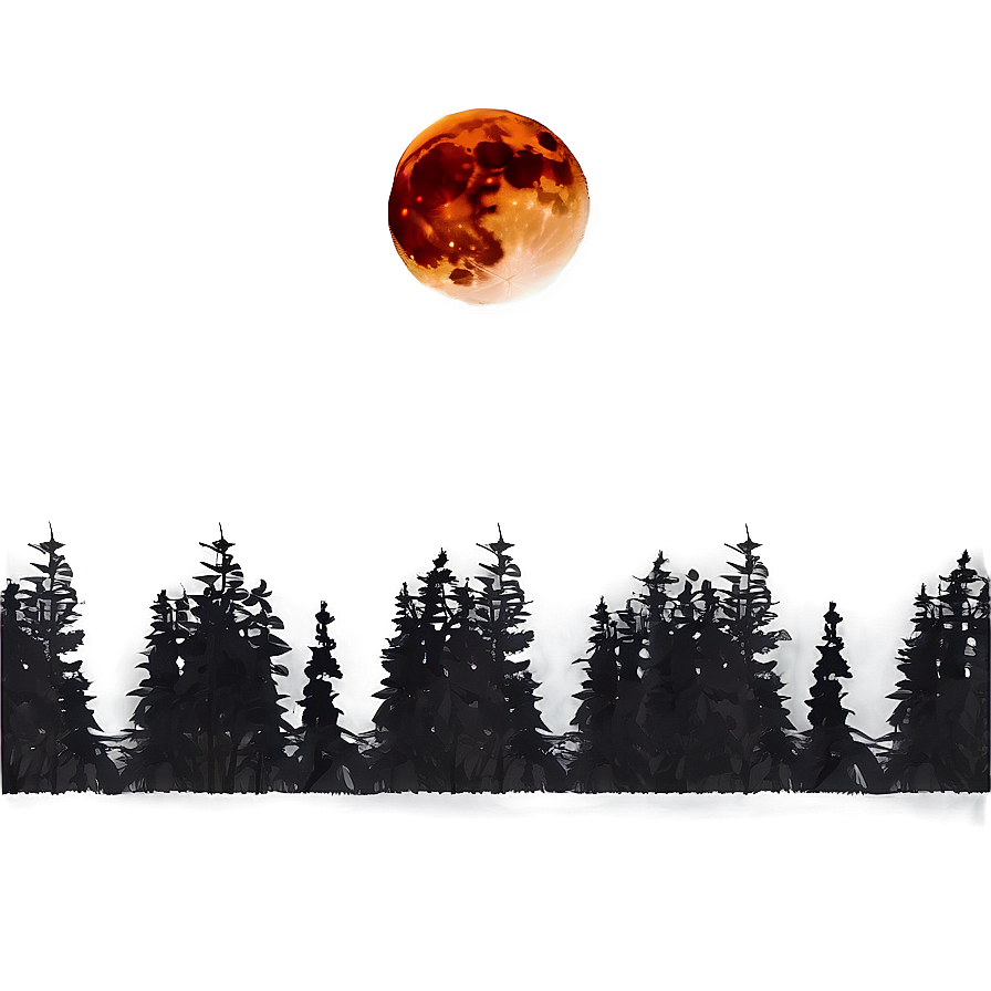 Blood Moon Over Forest Png 54 PNG