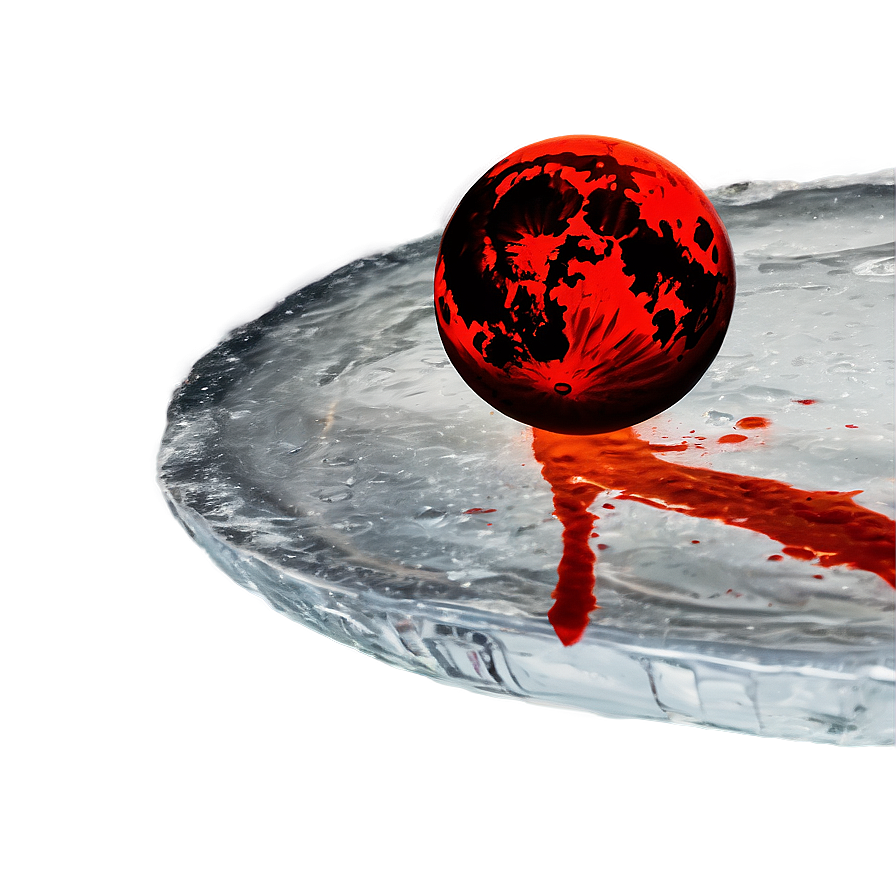 Blood Moon Over Ice Png 06112024 PNG