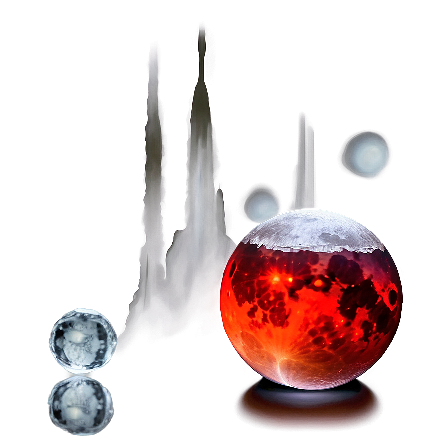 Blood Moon Over Ice Png 65 PNG