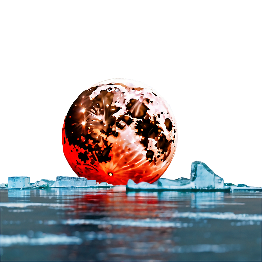 Blood Moon Over Ice Png Dmq PNG