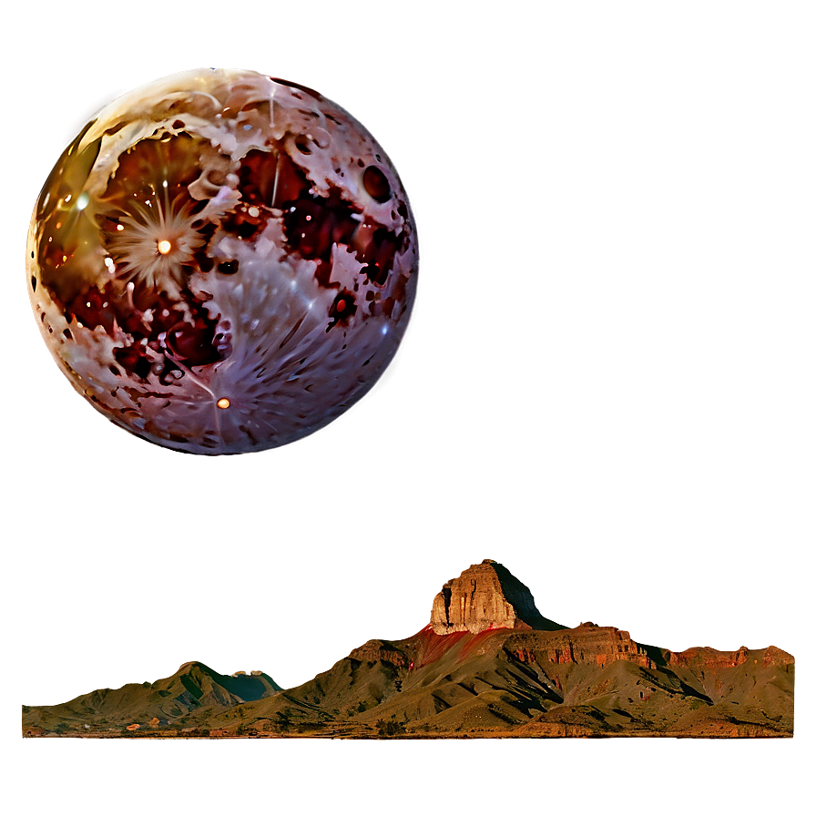 Blood Moon Over Mountains Png 19 PNG