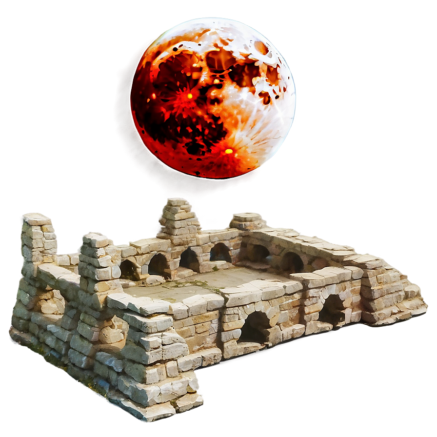 Blood Moon Over Ruins Png 49 PNG