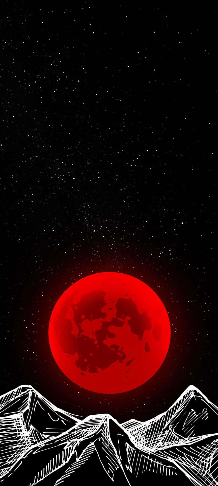 “the Majestic Beauty Of The Night Sky During A Blood Moon.” Wallpaper
