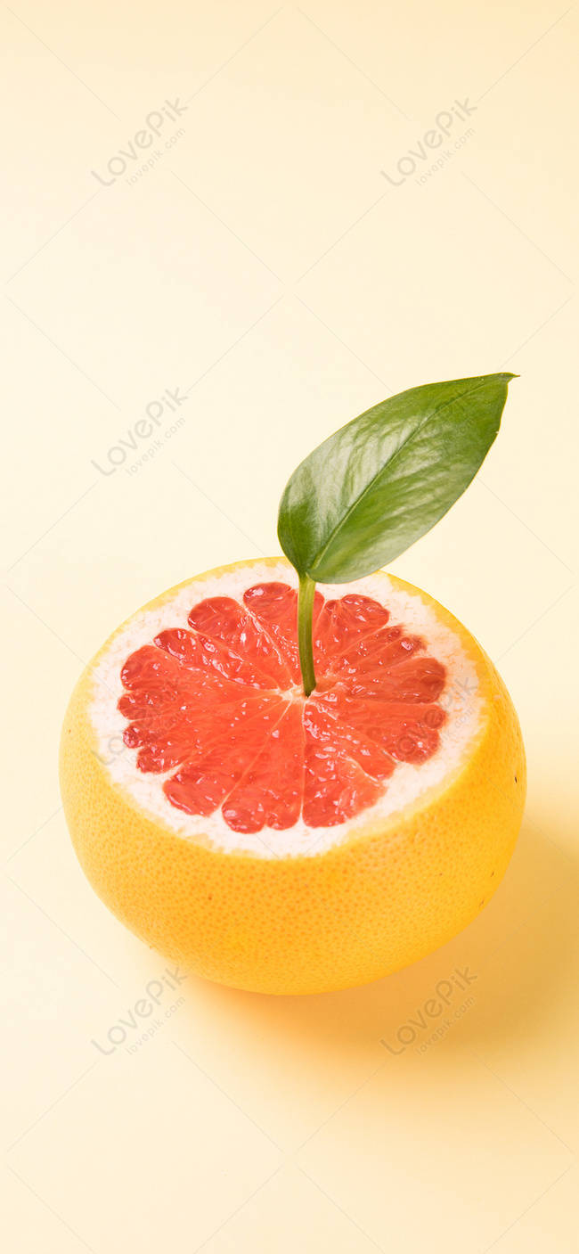 Blood Orange Citrus Fruit Leaf Wallpaper
