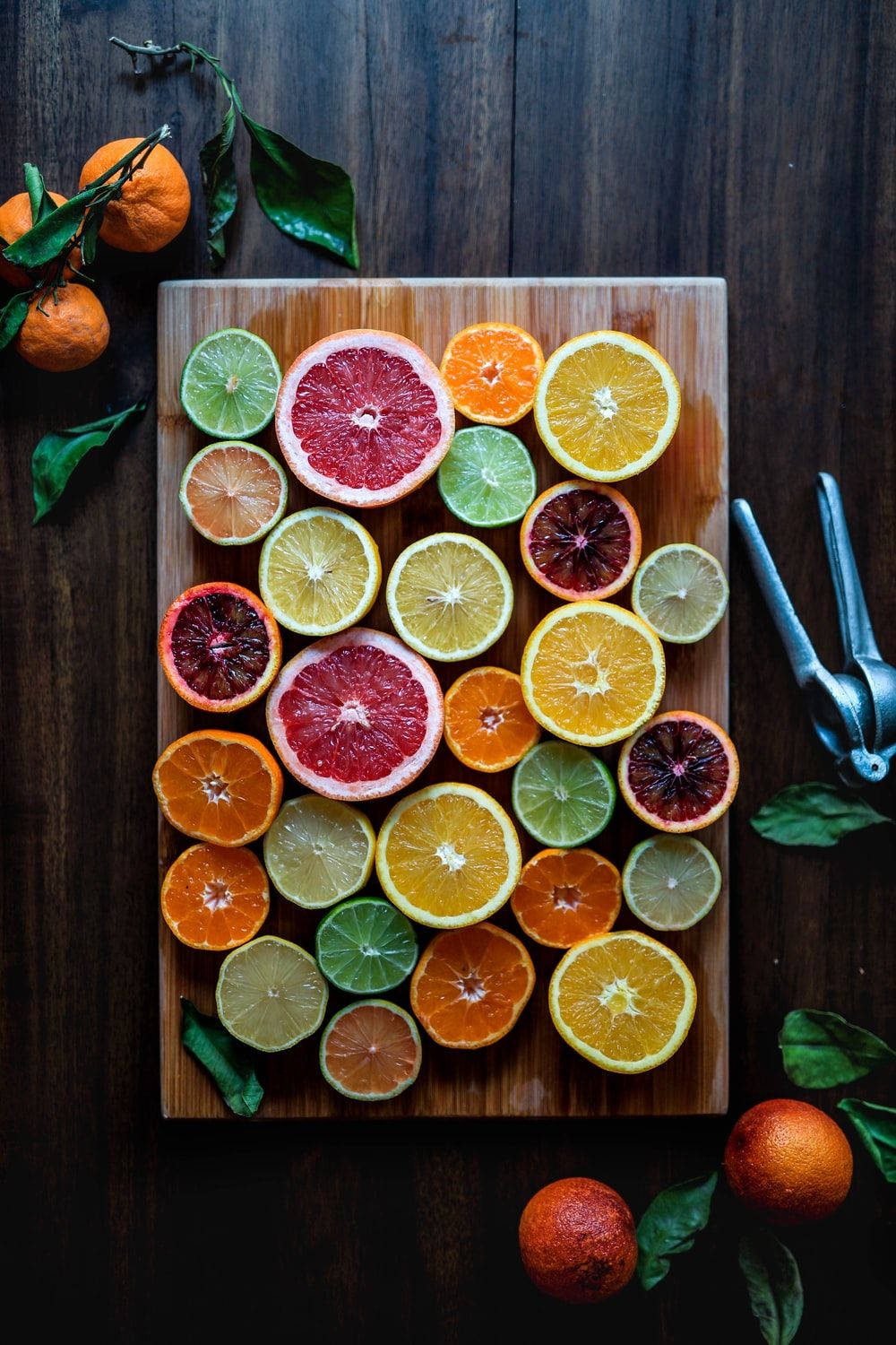 Blodappelsin Citrus Frugt Citron Naturlig Mønster Tapet Wallpaper
