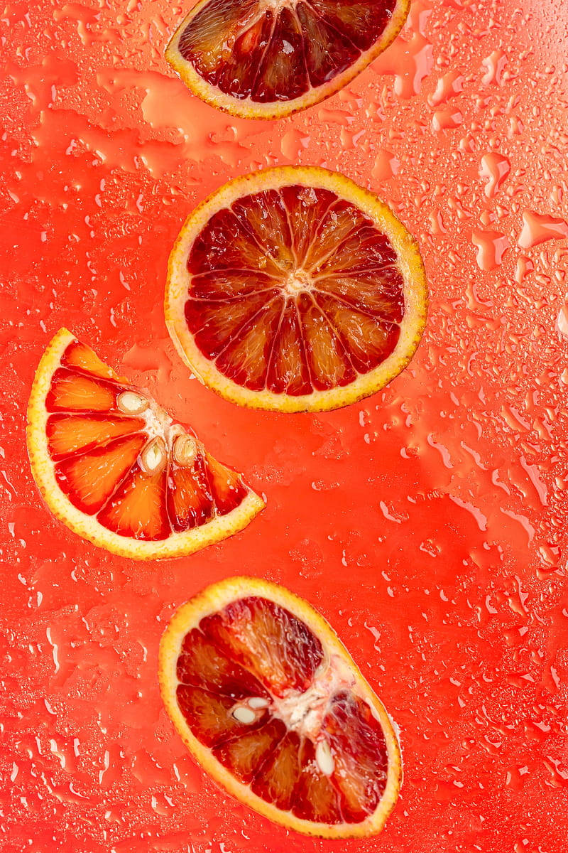 Blodappelsin Citrus Frugt Rød Wallpaper
