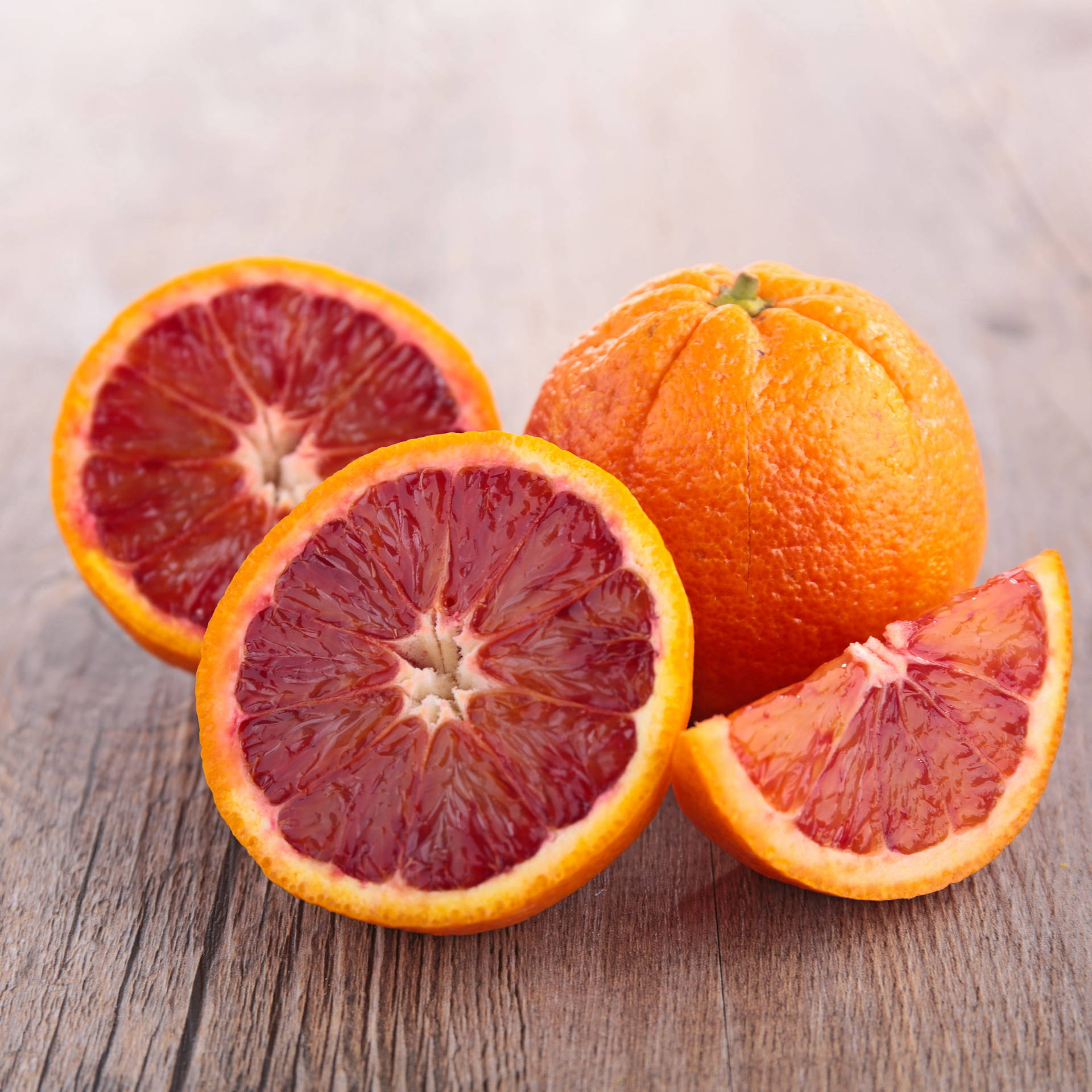 Blod Appelsin Citrus Frugt Vintage Æstetik Wallpaper