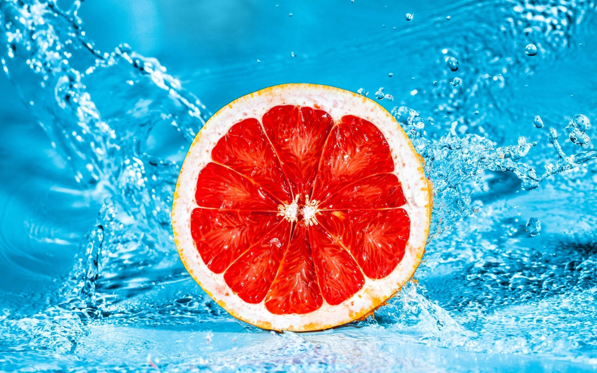 Blodigapelsin Citrusfrukt Vatten. Wallpaper
