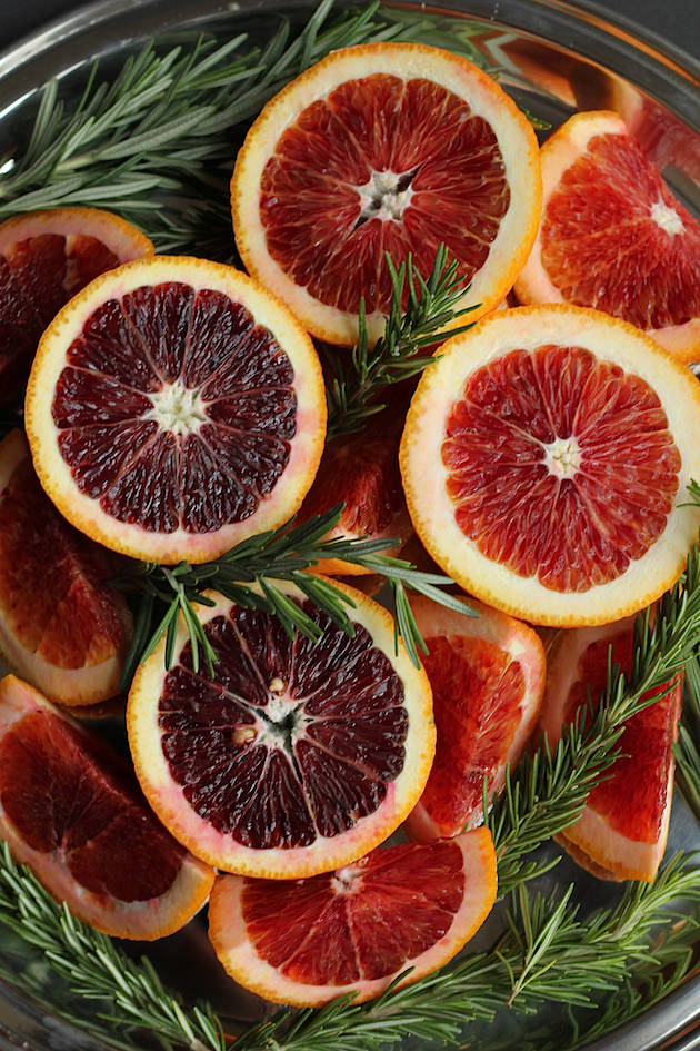 Blood Orange Citrus Fruits Dark Aesthetic Herbs Wallpaper