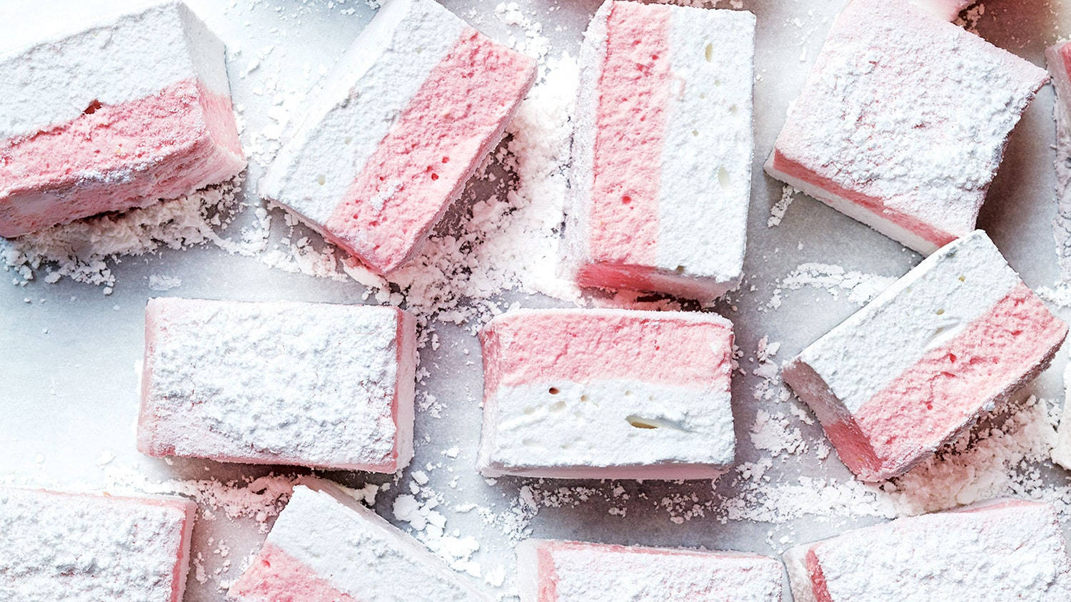 Gourmet Blood Orange Coconut Marshmallows on a Plate Wallpaper