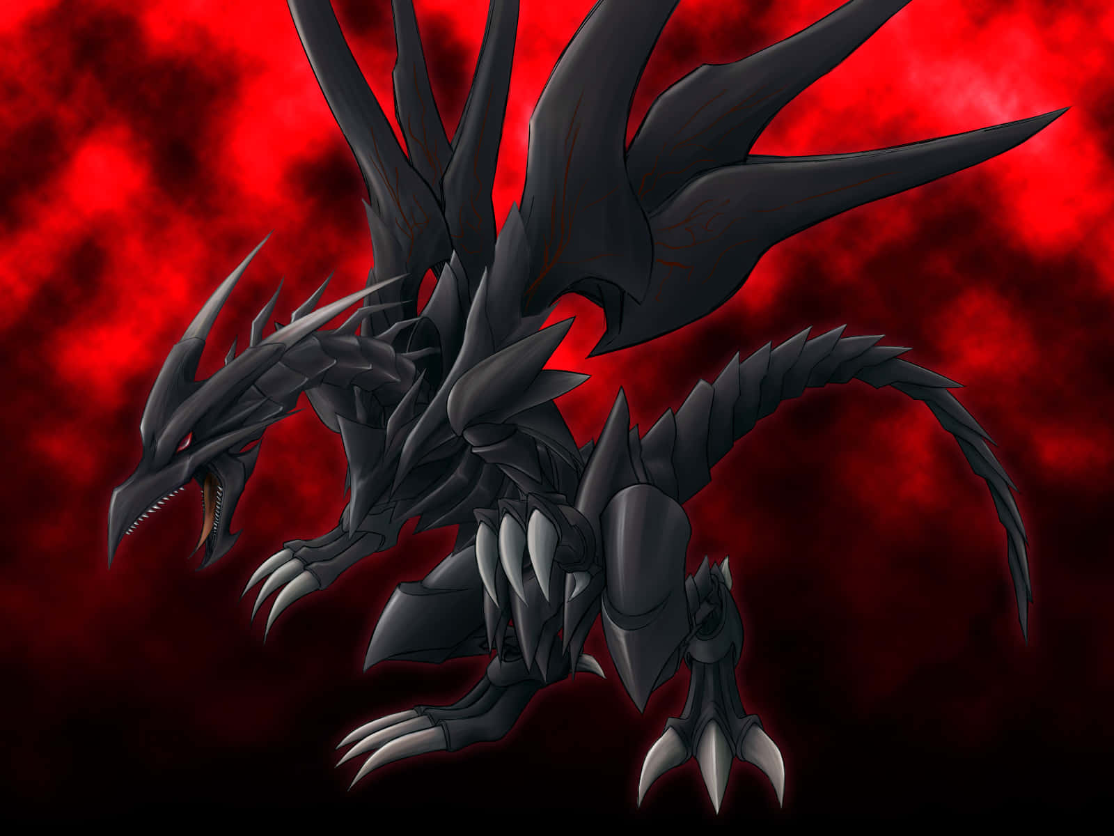 Download Blood Red And Black Dragon Anime Wallpaper 