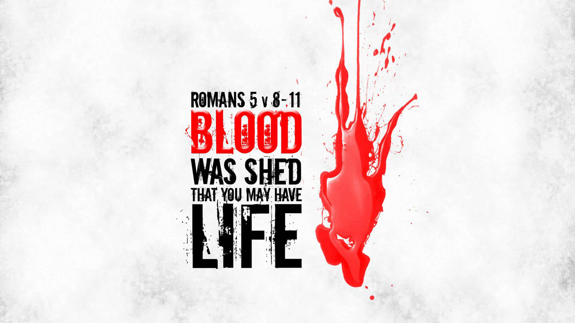 Blood Shed Life Religious Quote Romans5 Wallpaper