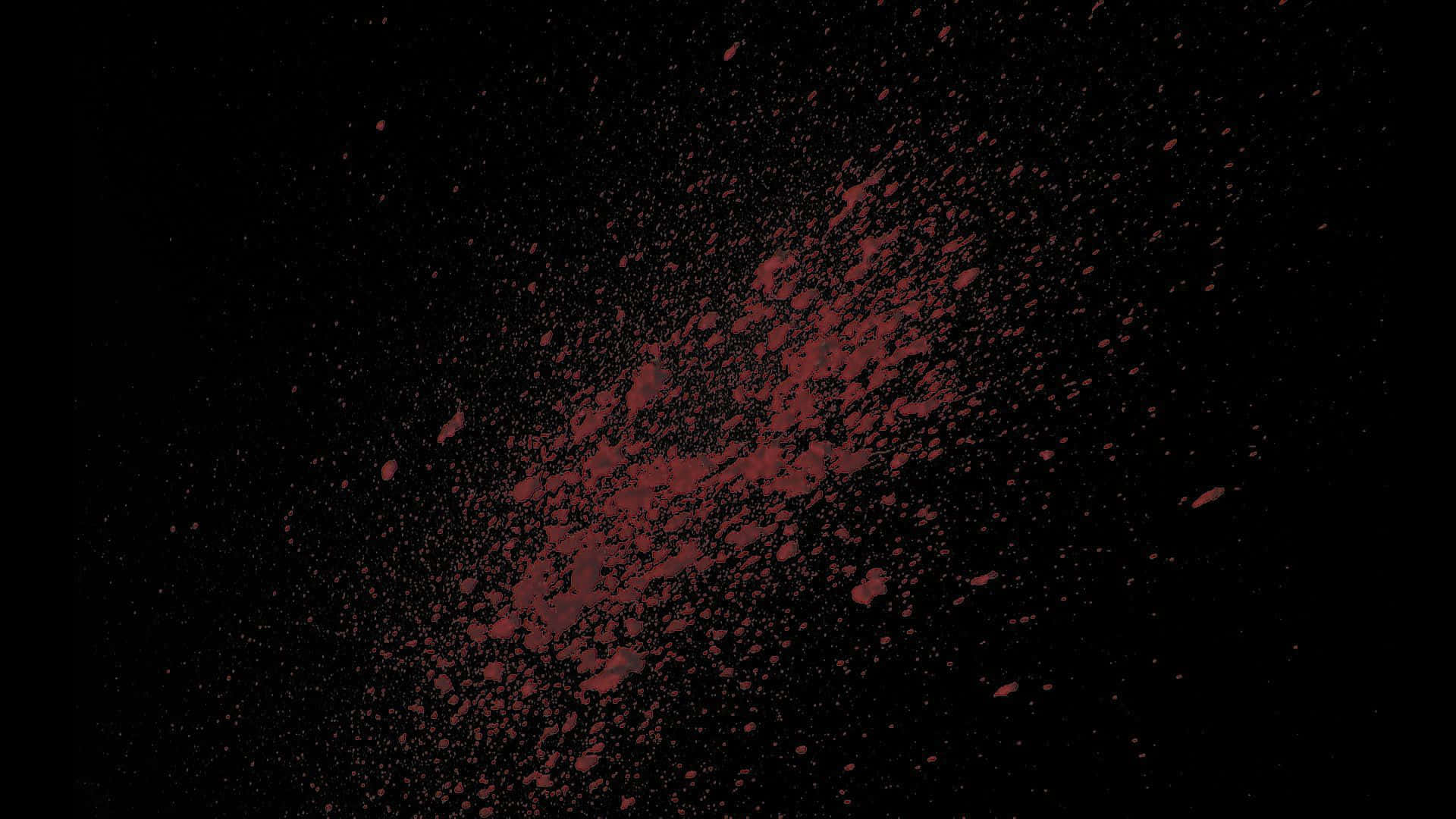 Landscape Blood Splatter Black Background