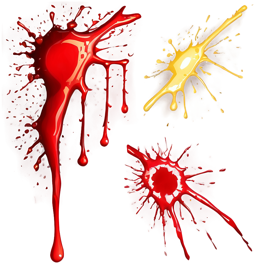 Blood Splatter Png For Design 05262024 PNG