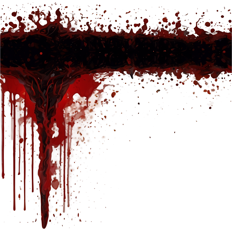 Blood Splatter Transparent Effect 05262024 PNG