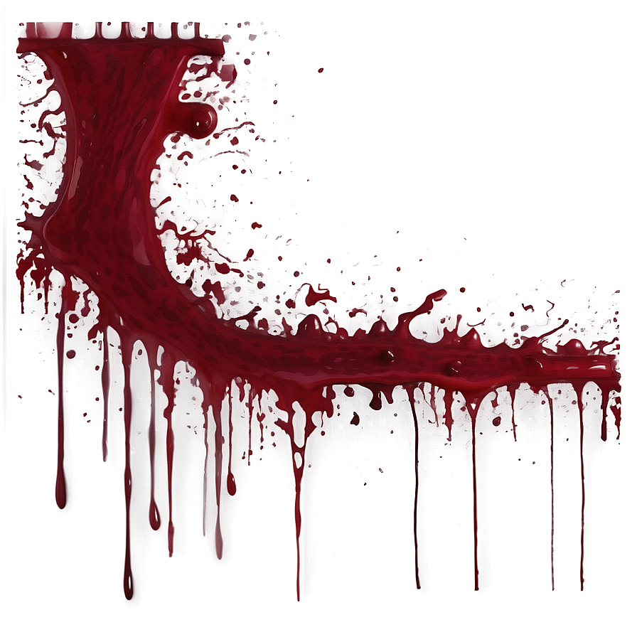 Blood Splatter Transparent For Film Editing 19 PNG