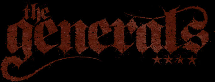 Blood Text The Generals Band Logo PNG