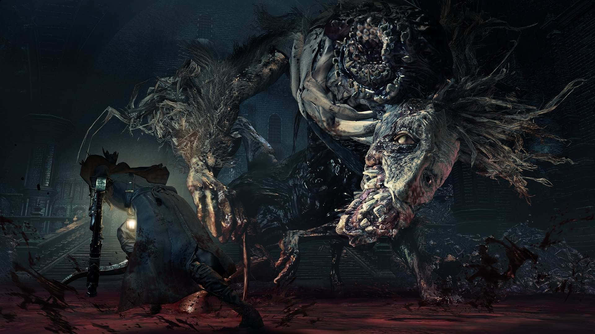 Hunter Fights the Beast in the Haunting World of Bloodborne