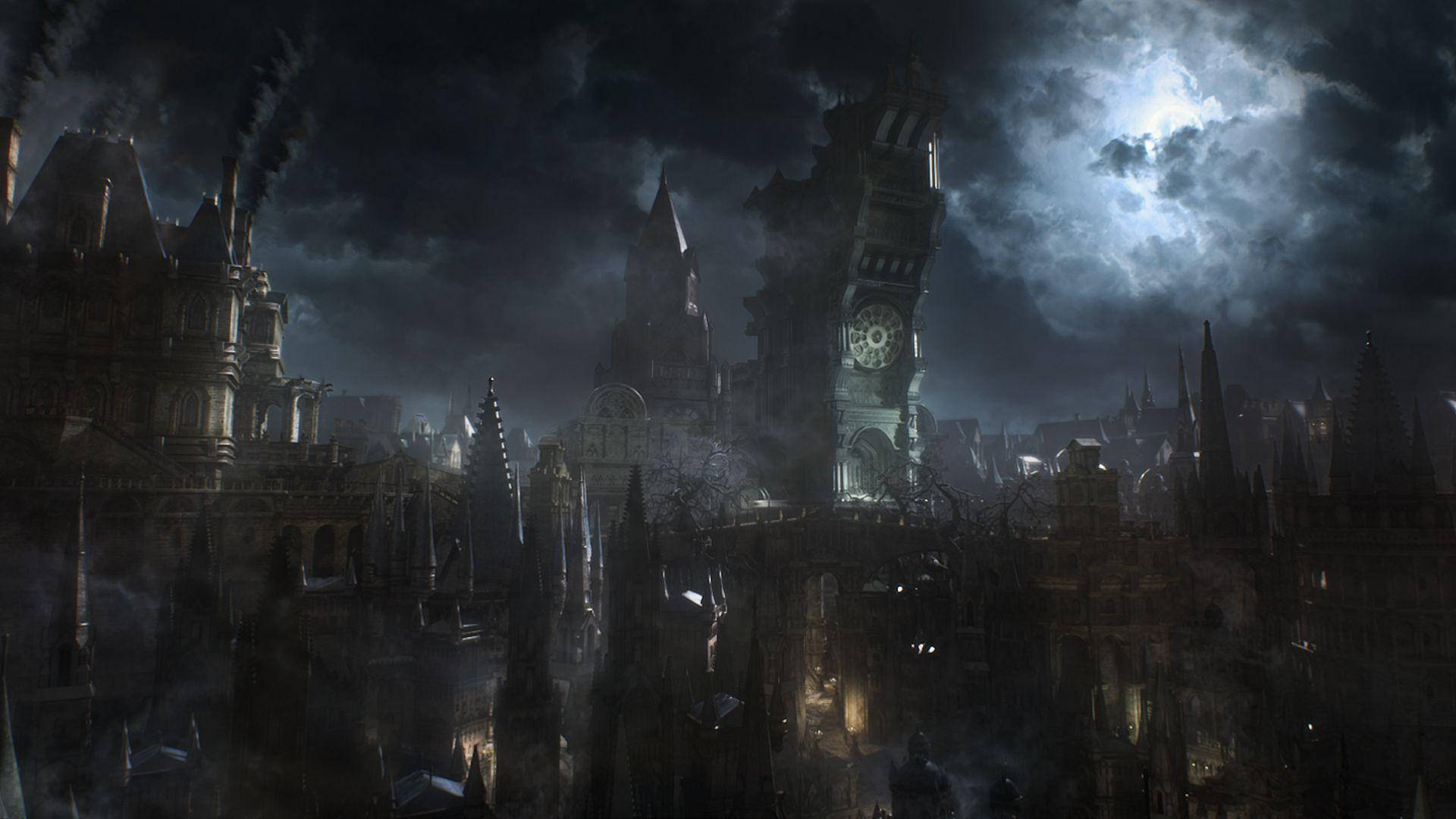 Fight against monstrous forces in Central Yharnam Wallpaper