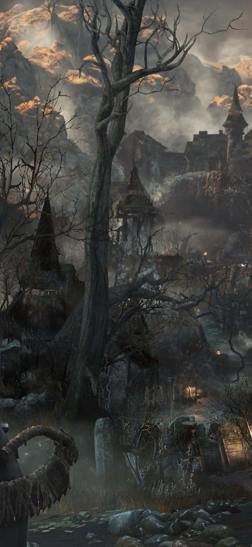 Bloodborne_ Gothic_ Landscape Wallpaper