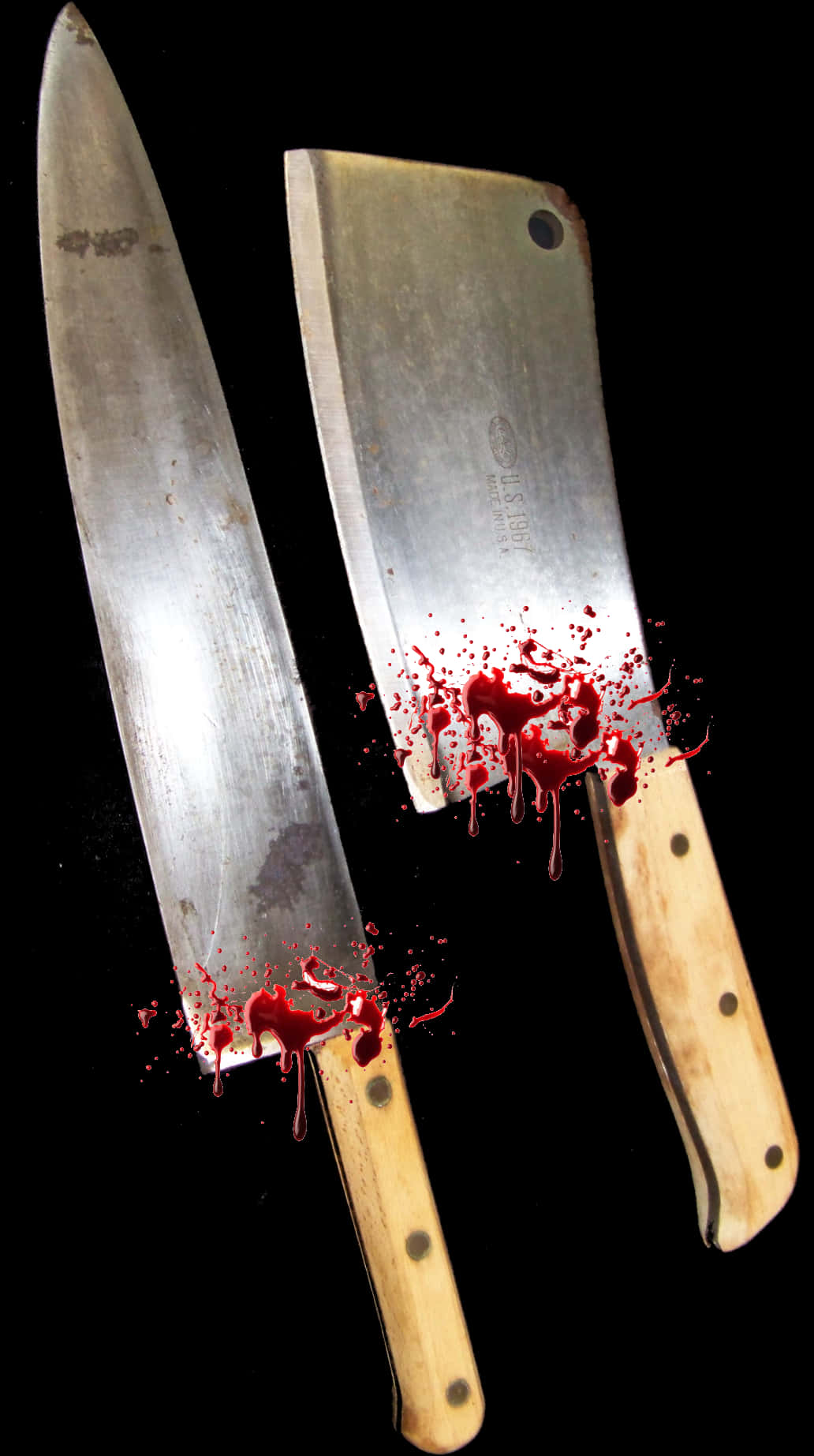 Bloodstained Kitchen Knives PNG