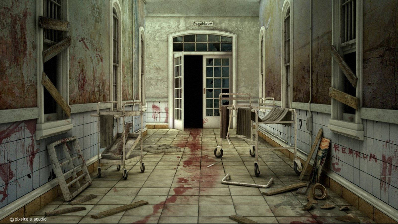 Bloody Abandoned Messy Hospital Background
