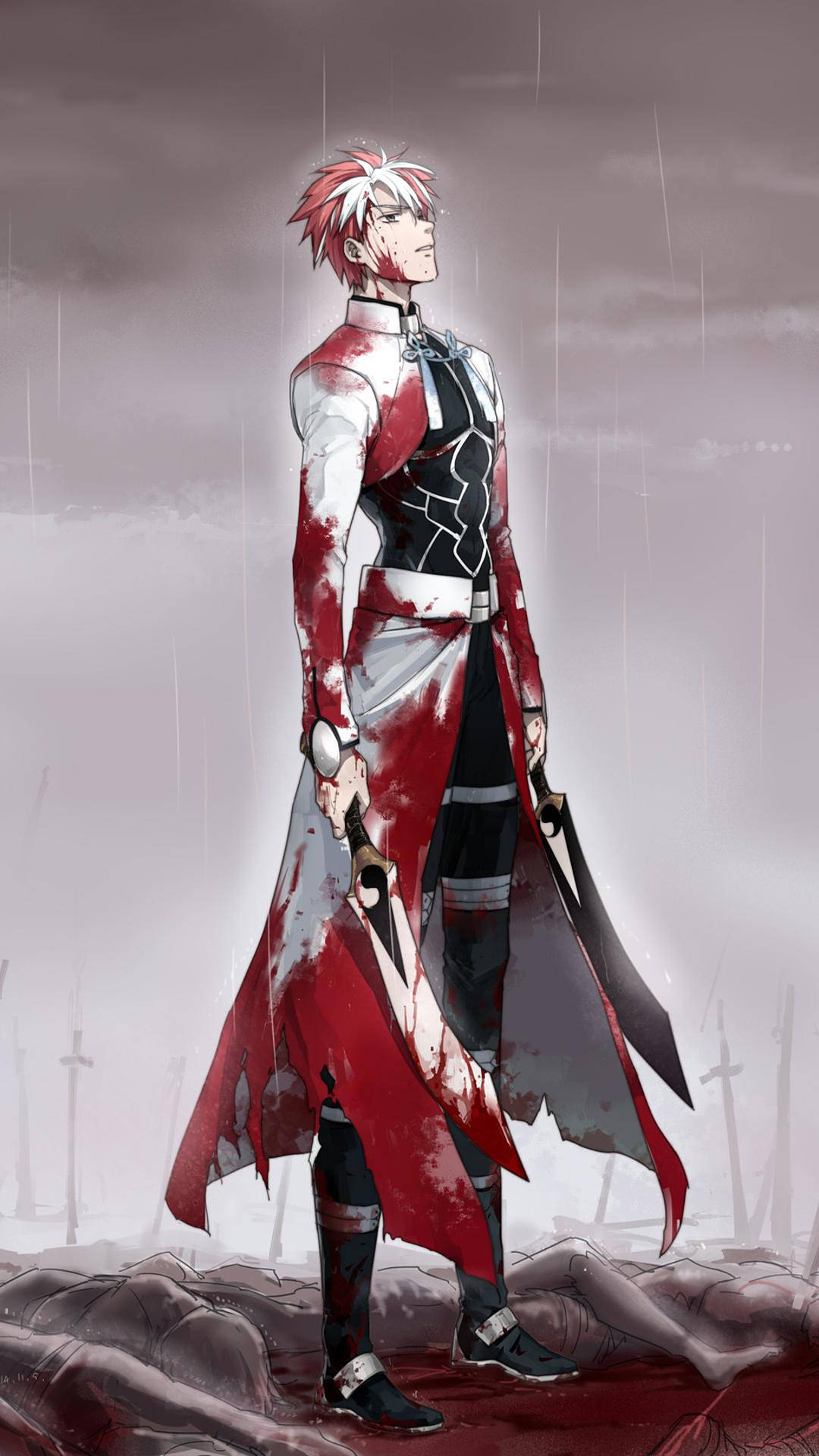 Download Bloody Boy Edgy Anime Pfp Wallpaper | Wallpapers.com