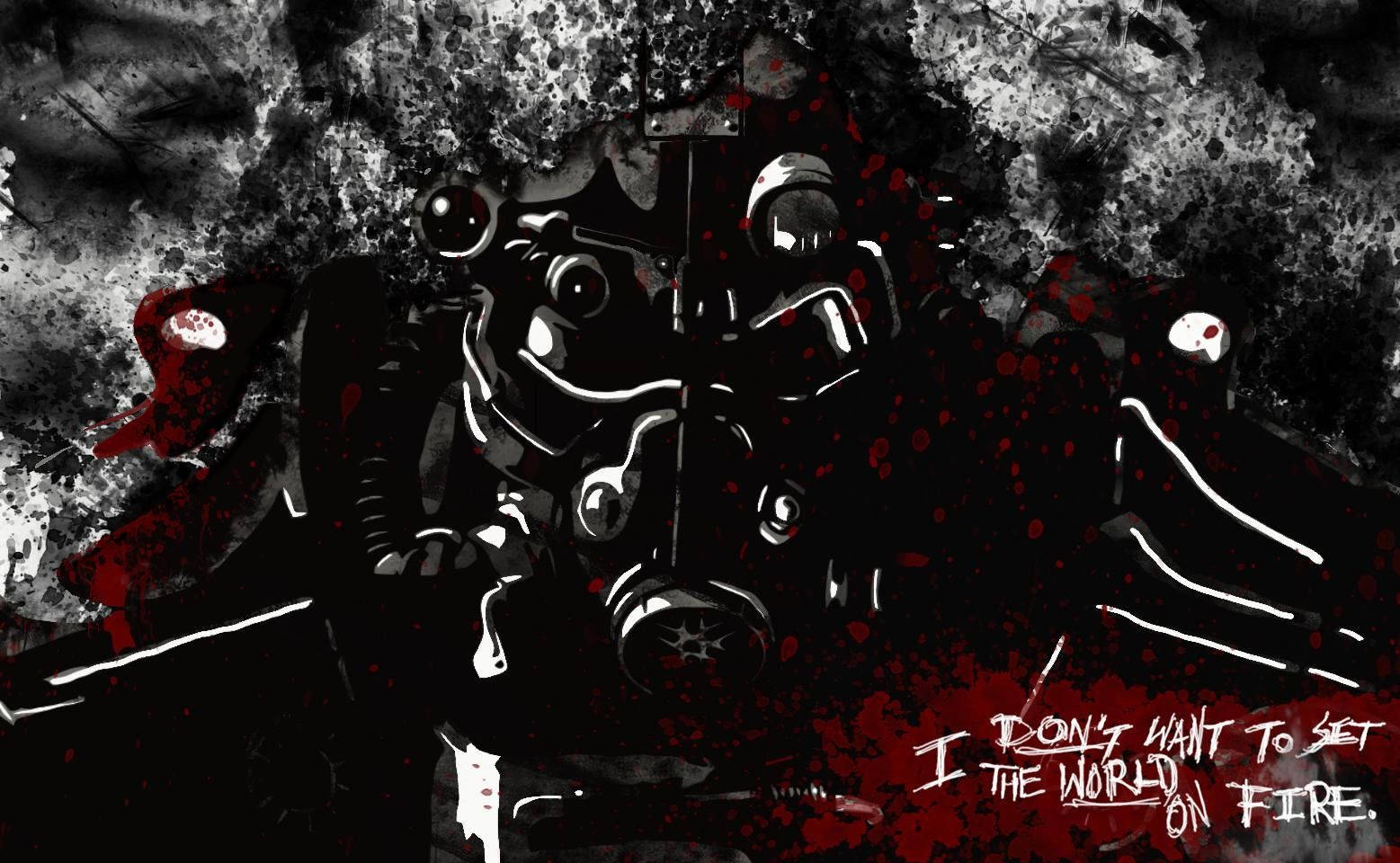 Bloody Black Fallout Power Armor