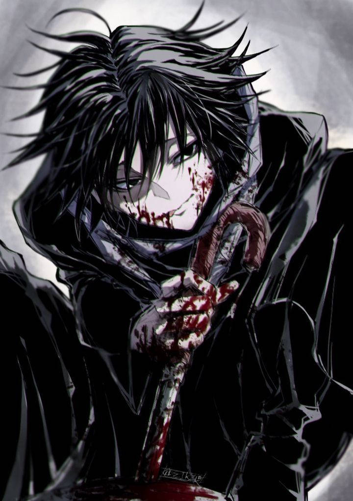Bloody Boy Edgy Anime Pfp Wallpaper