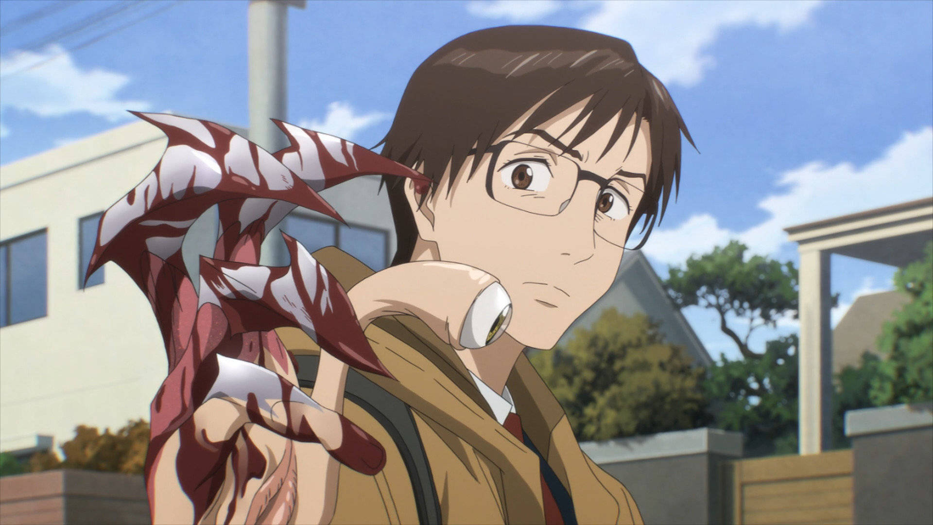 Bloody Claws In Parasyte Background