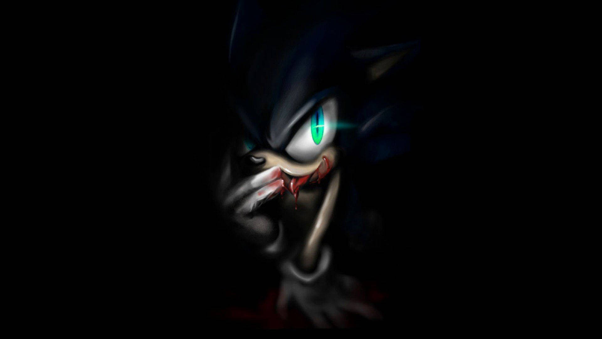 Bloody Dark Sonic Art Wallpaper