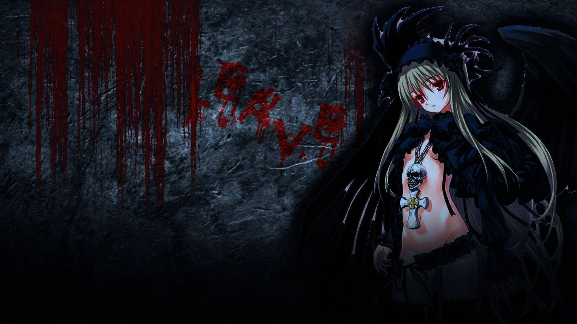 Download Bloody Ecchi Anime Girl Wallpaper 