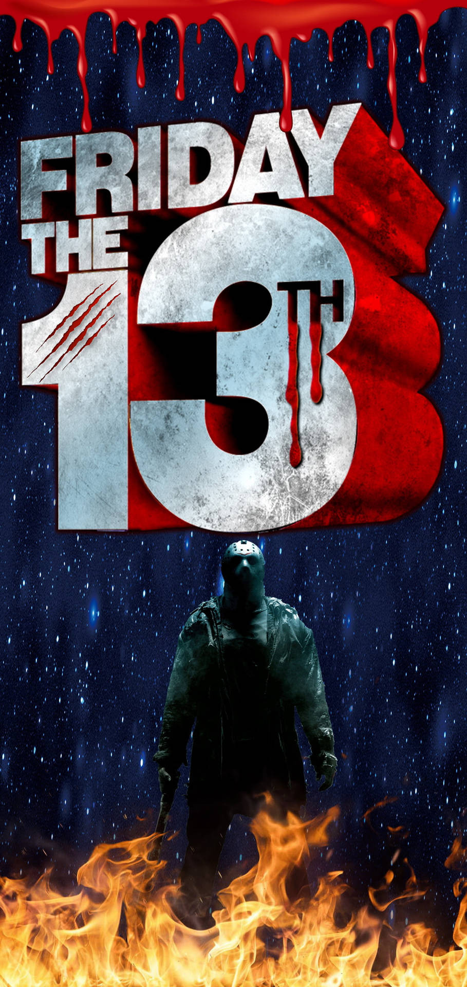 Bloody Friday The 13th Movie Poster Background