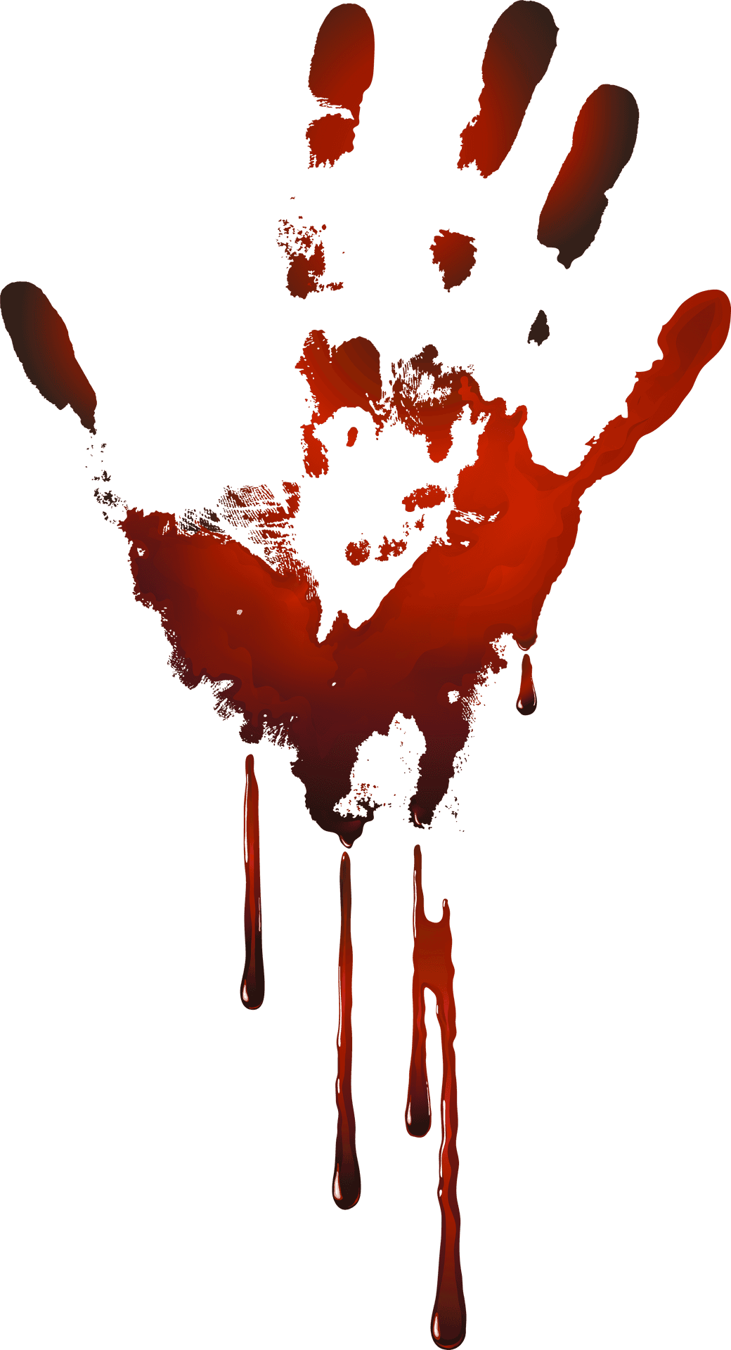 Bloody Handprint Dripping PNG