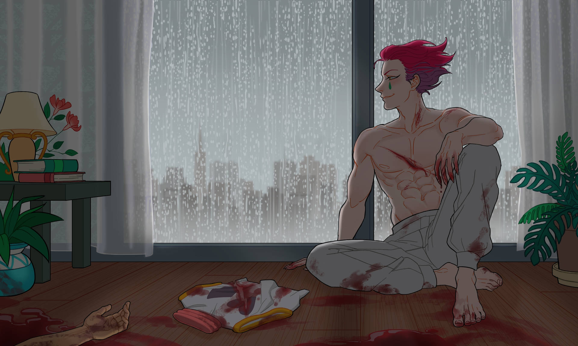 Sangrientohisoka En Un Día Lluvioso Fondo de pantalla