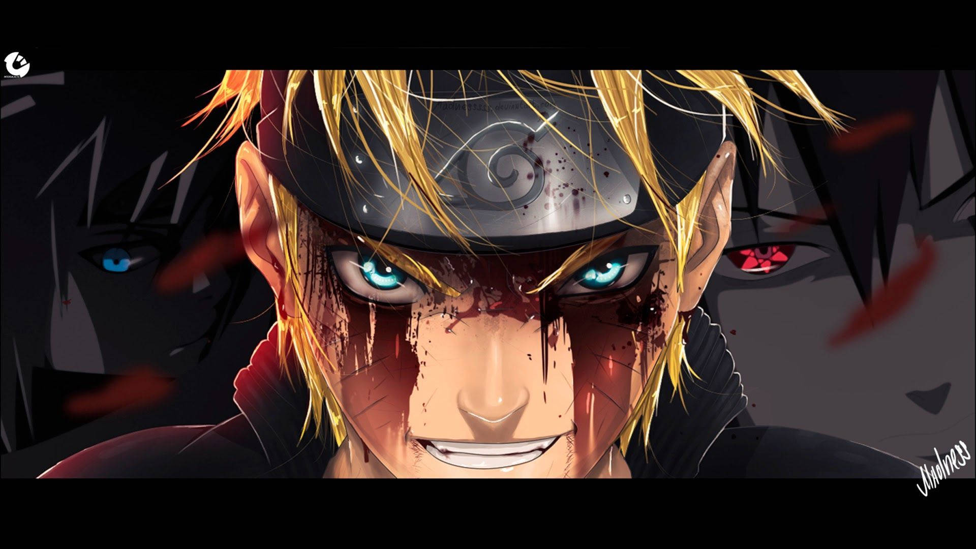 Download Bloody Naruto Anime Profile Wallpaper 