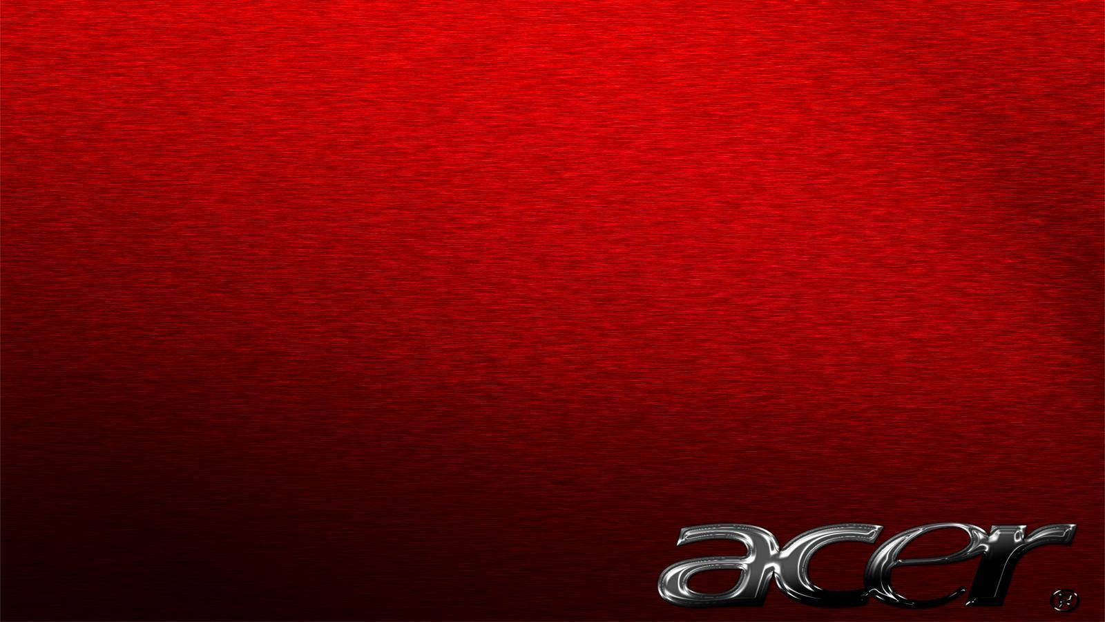 Red Aesthetic Metallic Acer Logo Picture