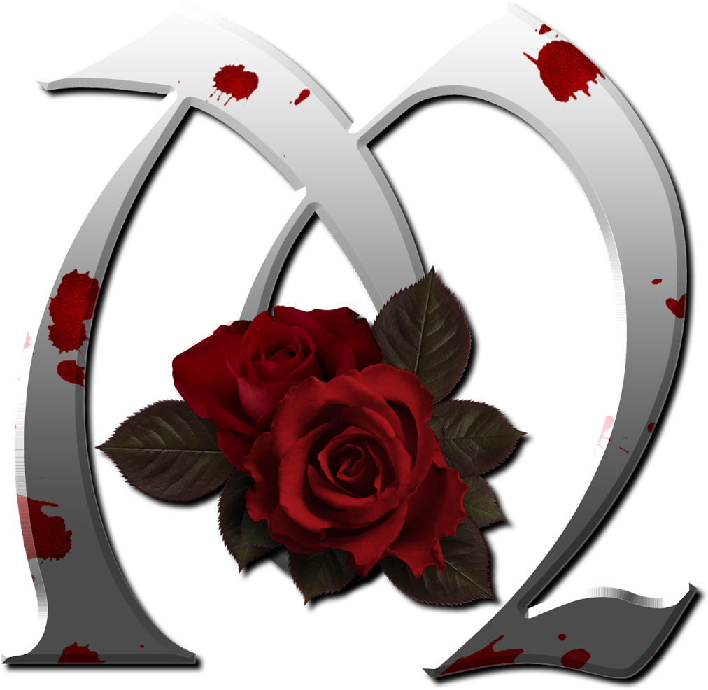 Bloody Rose Letter M PNG