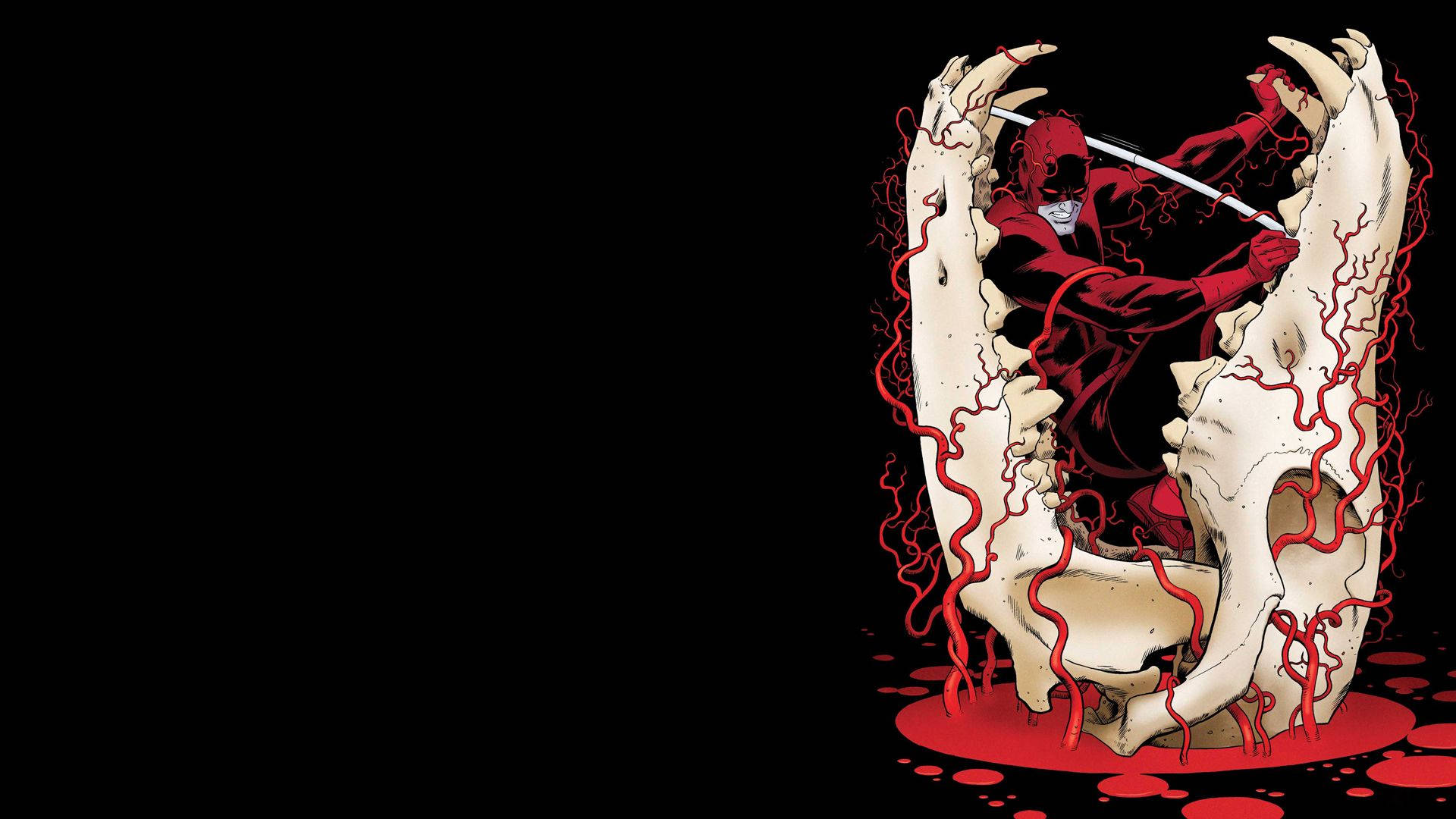 Bloody Skull Versus Daredevil Background