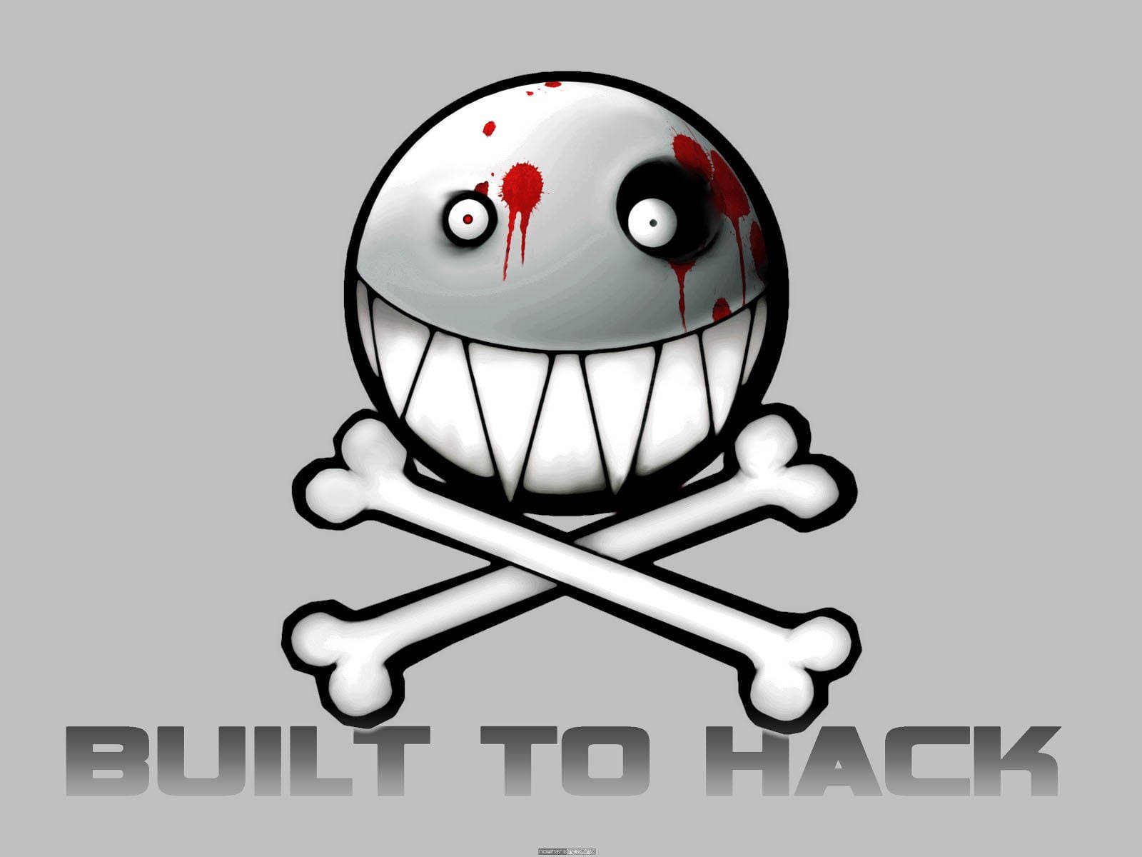 Bloody Smiley Face Hacker Logo Wallpaper