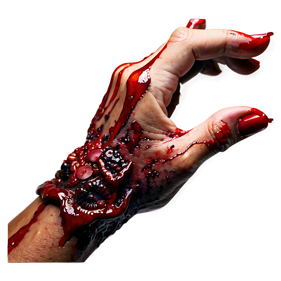 Bloody Zombie Hand Png 06122024 PNG