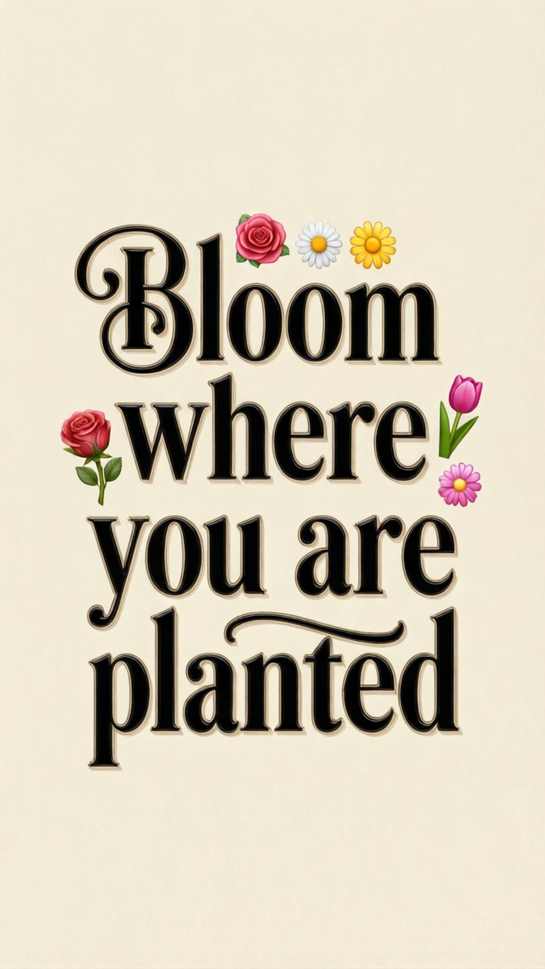 Bloom Typography Wallpaper